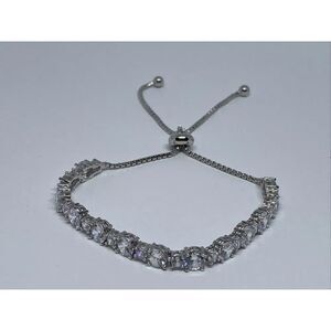Tiara .925 Sterling Silver Cubic Zirconia SLZ876W Bolo Bracelet MSRP $140 NM309